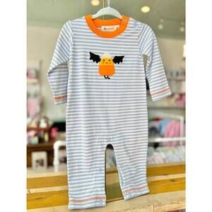 NEW LUIGI KIDS kids candy corn bat playsuit in white